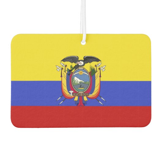 Vlag van Ecuador Luchtverfrisser (Voorkant)