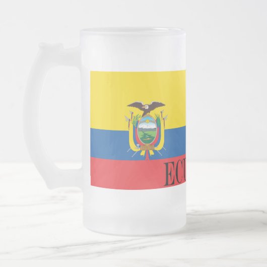 Vlag van Ecuador Matglas Bierpul (Links)