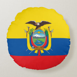 Vlag van Ecuador Rond Kussen