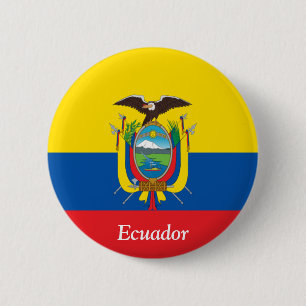 Vlag van Ecuador Ronde Button 5,7 Cm