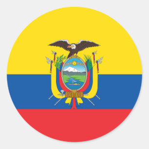 Vlag van Ecuador Ronde Sticker