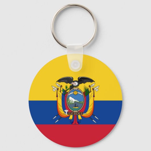 Vlag van Ecuador Sleutelhanger (Voorkant)