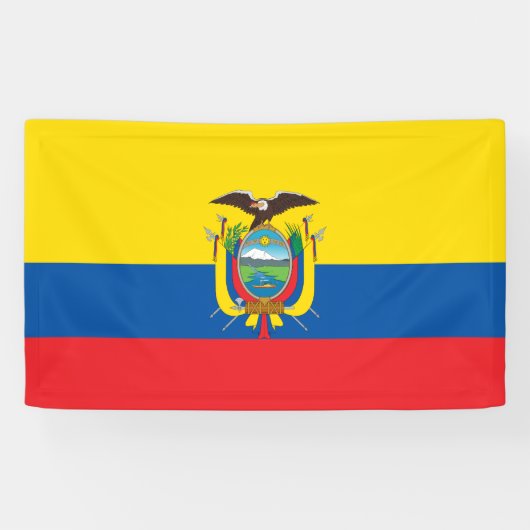 Vlag van Ecuador Spandoek (Horizontaal)
