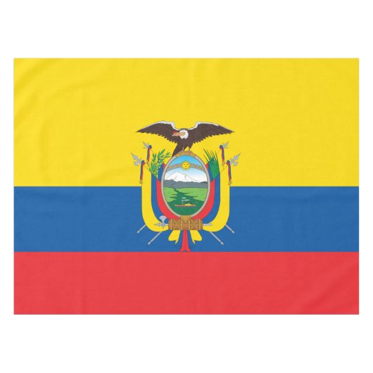 Vlag van Ecuador Tafelkleed (Voorkant (Horizontaal))