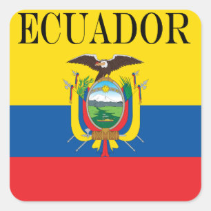 Vlag van Ecuador Vierkante Sticker