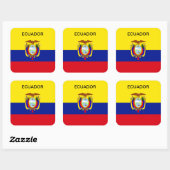 Vlag van Ecuador Vierkante Sticker (Vel)