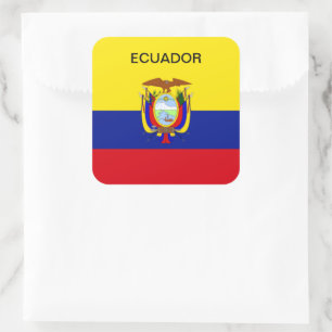 Vlag van Ecuador Vierkante Sticker