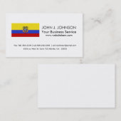 Vlag van Ecuador Visitekaartje (Voorkant / Achterkant)