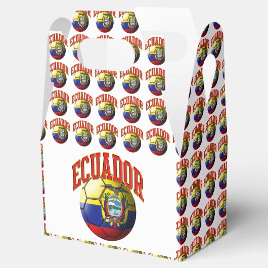 Vlag van Ecuador Voetbal Bedankdoosjes (Geopend)