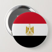 Vlag van Egypte Ronde Button 4,0 Cm (Voorkant /achterkant)