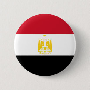 Vlag van Egypte Ronde Button 5,7 Cm