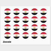Vlag van Egypte Ronde Sticker (Vel)