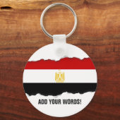 Vlag van Egypte Sleutelhanger (Voorkant)