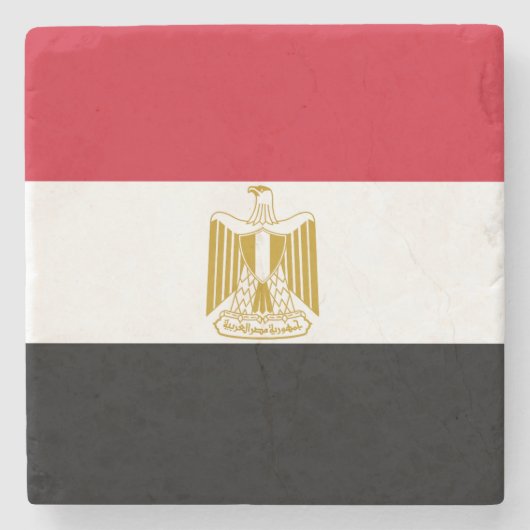 Vlag van Egypte Stenen Onderzetter (Voorkant)