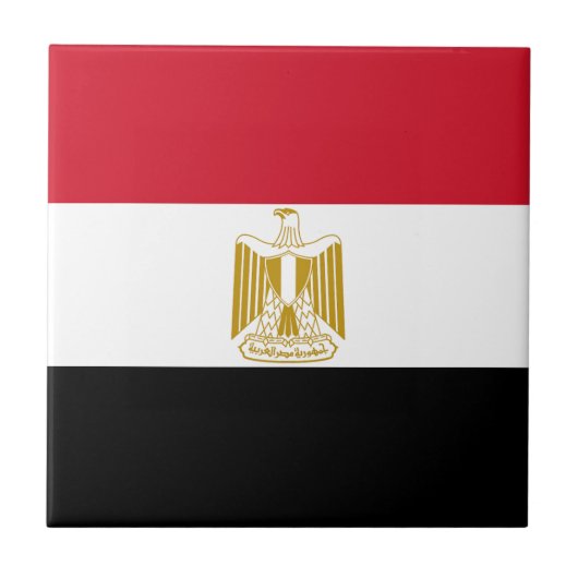Vlag van Egypte Tegeltje (Voorkant)