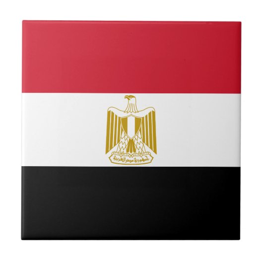 Vlag van Egypte Tegeltje (Voorkant)