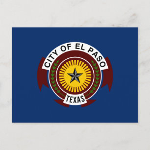 Vlag van El Paso (Texas) Briefkaart