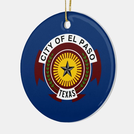Vlag van El Paso (Texas) Keramisch Ornament (Links)