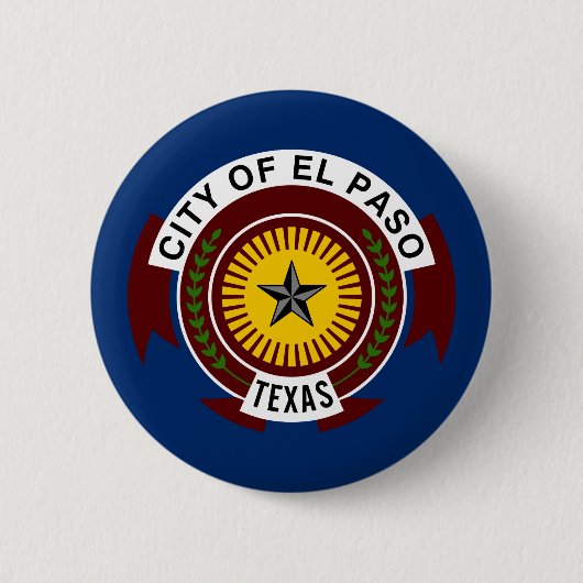 Vlag van El Paso, Texas Pinback Button (Voorkant)
