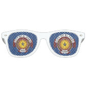 Vlag van El Paso, Texas Retro Sunbril Retro Zonnebril (Voorkant)