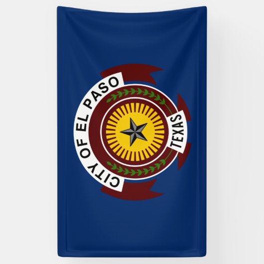 Vlag van El Paso (Texas) Spandoek (Verticaal)