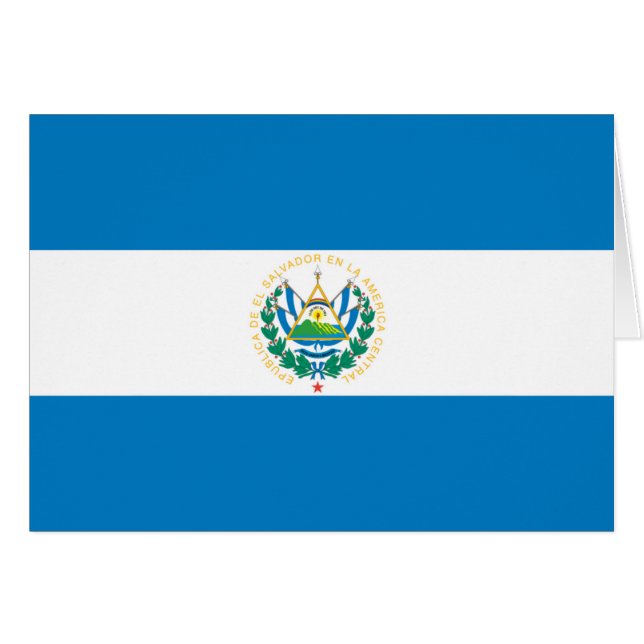 Vlag van El Salvador (Voorkant Horizontaal)