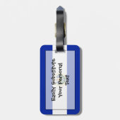 Vlag van El Salvador Easy ID Personal Bagagelabel (Achterkant verticaal)