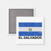  vlag van El Salvador Magneet (Voorkant / Achterkant)