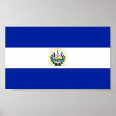 Vlag van El Salvador Poster (Voorkant)