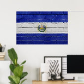 Vlag van El Salvador Poster (Thuiskantoor)