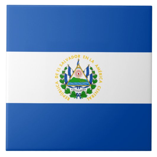 Vlag van El Salvador Tegeltje (Voorkant)