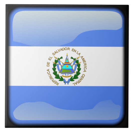 Vlag van El Salvador Tegeltje (Voorkant)