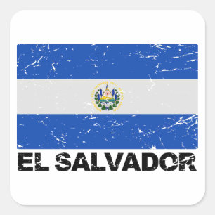 vlag van El Salvador Vierkante Sticker