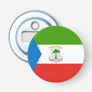 Vlag van Equatoriaal-Guinea Button Flesopener