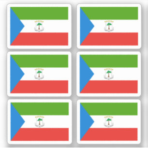 Vlag van Equatoriaal-Guinea - een collectie Sticke Sticker