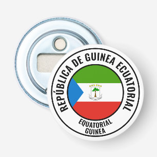 Vlag van Equatoriaal-Guinea: een prachtig patriott Button Flesopener