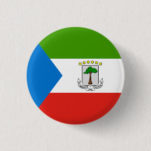 Vlag van Equatoriaal-Guinea Ronde Button 3,2 Cm