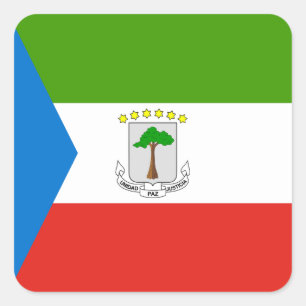 Vlag van Equatoriaal-Guinea Vierkante Sticker