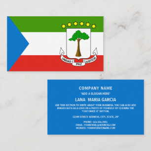 Vlag van Equatoriaal-Guinea & Wapenschild Visitekaartje