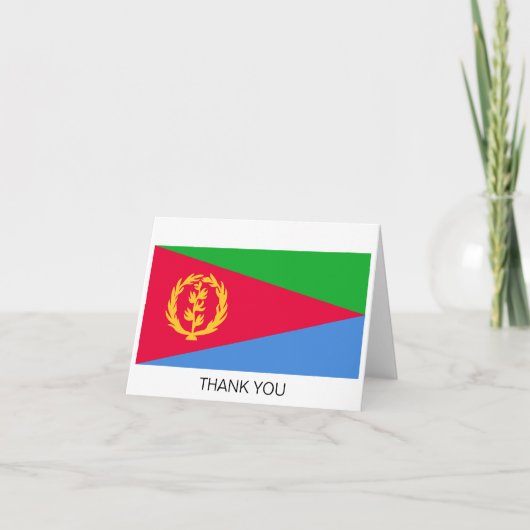 Vlag van Eritrea Bedankkaart (Voorkant)