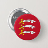 Vlag van Essex-Button Ronde Button 5,7 Cm (Voorkant /achterkant)