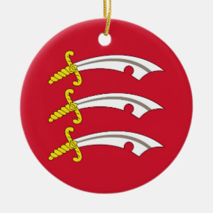 Vlag van Essex (VK) Keramisch Ornament