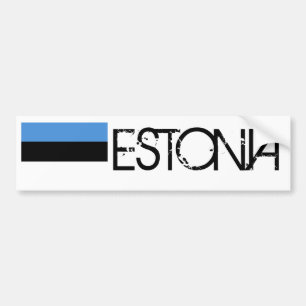 Vlag van Estland Bumpersticker