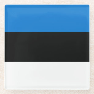 Vlag van Estland Glazen Onderzetter