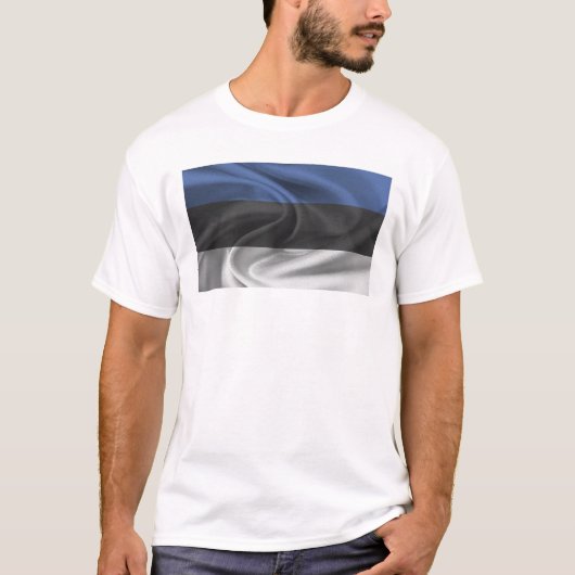 Vlag van Estland T-shirt (Voorkant)