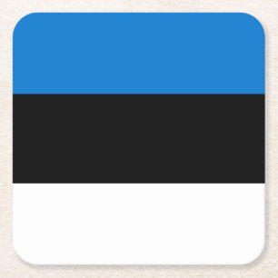 Vlag van Estland Vierkante Kartonnen Onderzetter