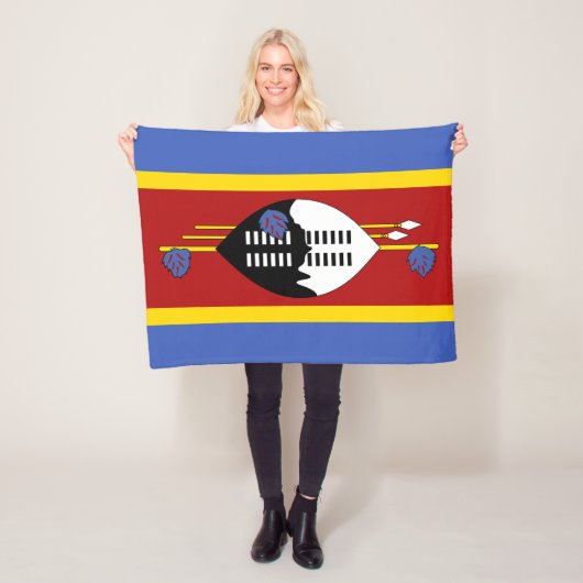 Vlag van Eswatini Fleece Deken (In situ)