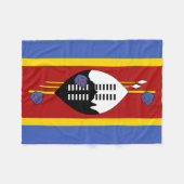 Vlag van Eswatini Fleece Deken (Voorkant (Horizontaal))