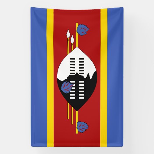 Vlag van Eswatini Spandoek (Verticaal)