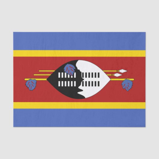 Vlag van Eswatini Tissuepapier (Voorkant)